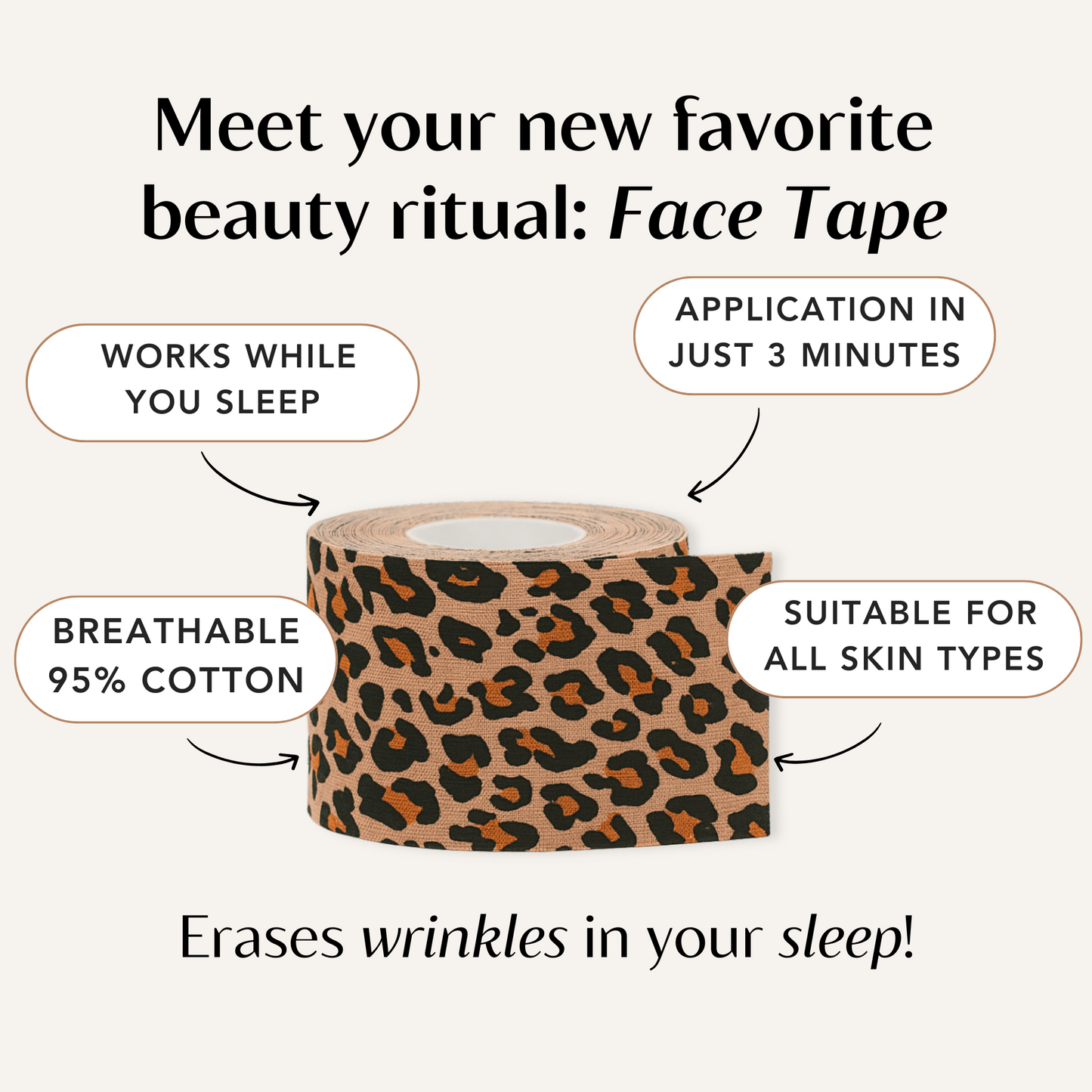 Face Tape Wrinkle Eraser - Smoothe Wrinkles While You Sleep